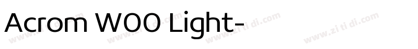 Acrom W00 Light字体转换